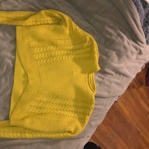 Yellow cropped sweater